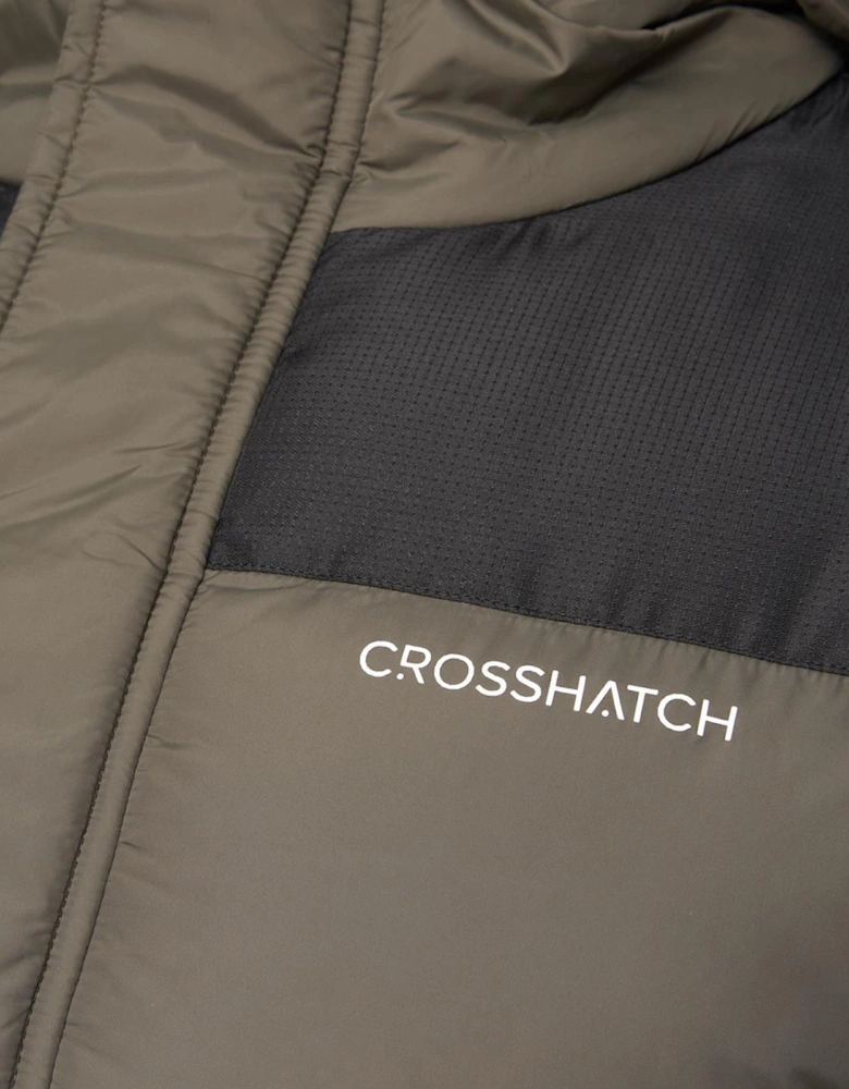 Crosshatch Bentlays Mens Hooded Jacket Olive / Green