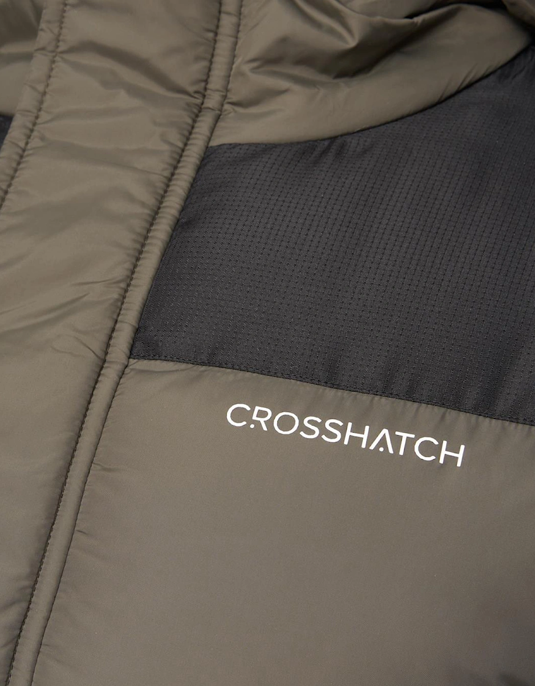 Crosshatch Bentlays Mens Hooded Jacket Olive / Green