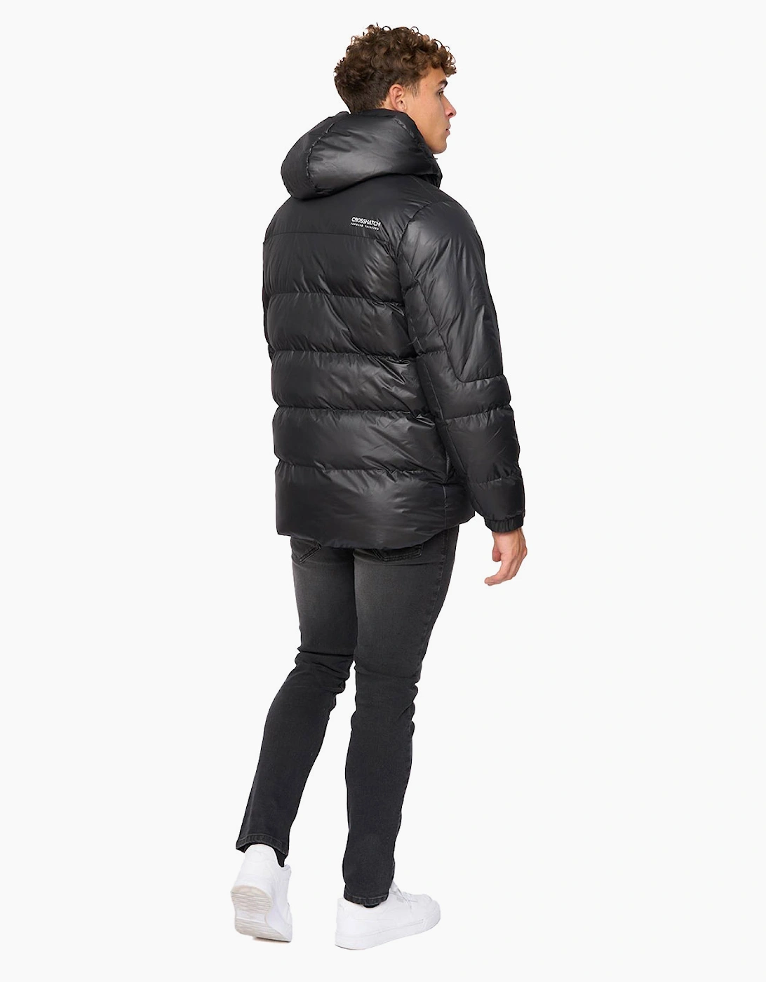 Crosshatch Camptor Panel Jacket Mens Black