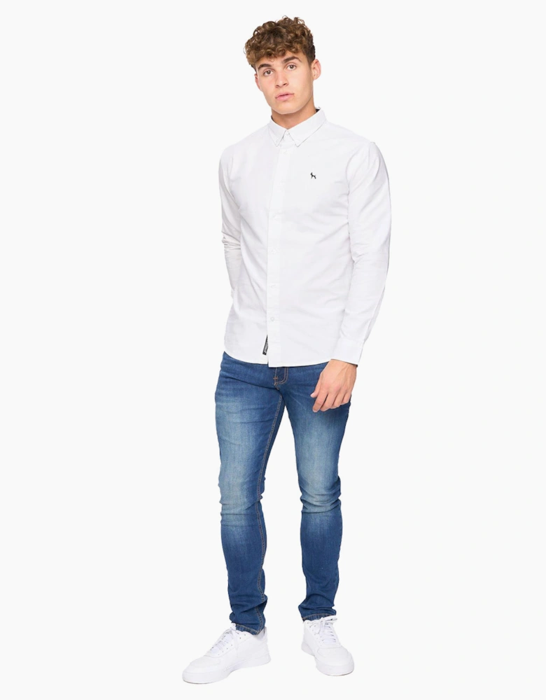 Bewley & Ritch Chatmen Slim Fit Oxford Shirt Mens White