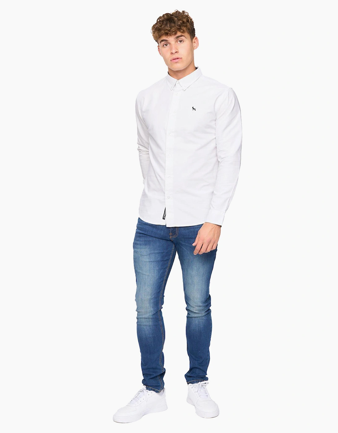 Bewley & Ritch Chatmen Slim Fit Oxford Shirt Mens White