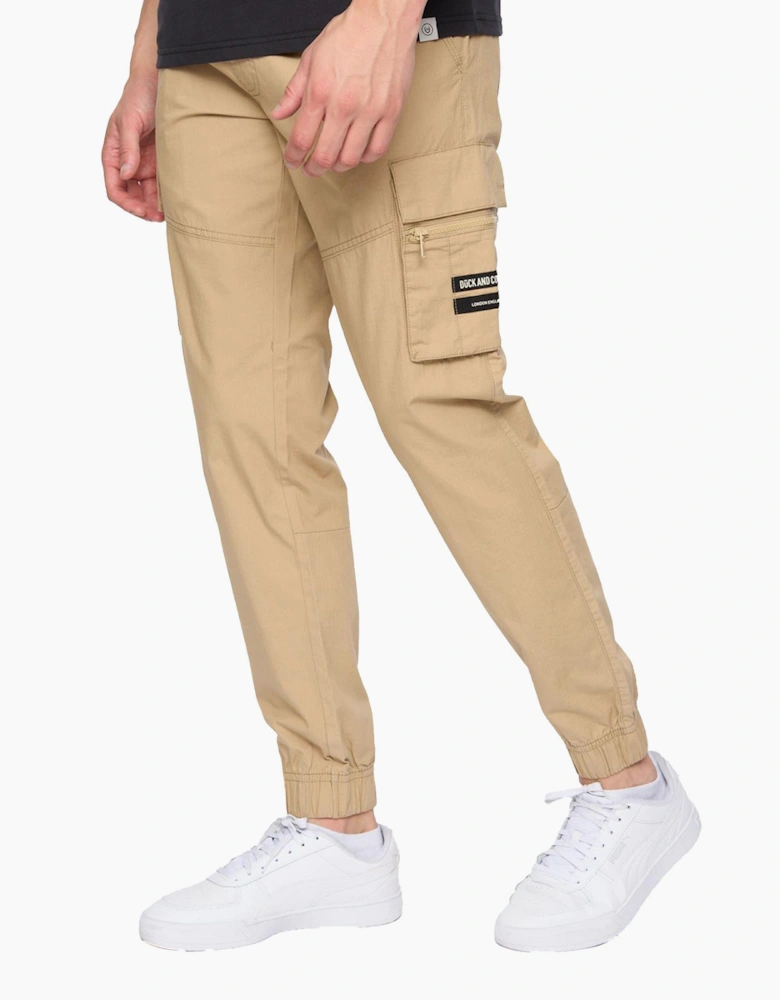 Duck And Cover Chesser Cargo Jog Pants Mens Stone