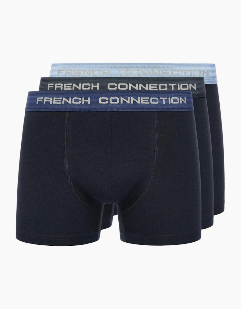French Connection FC16 3pk Boxer Shorts Mens Navy