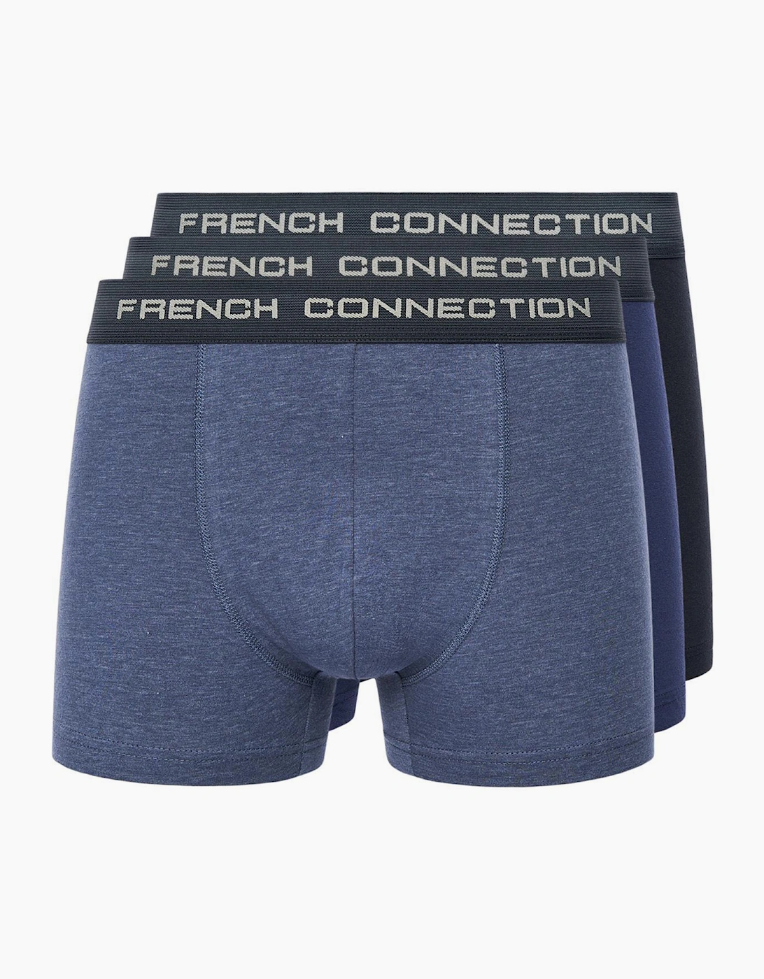 French Connection FC15 3pk Boxer Shorts Mens Blues