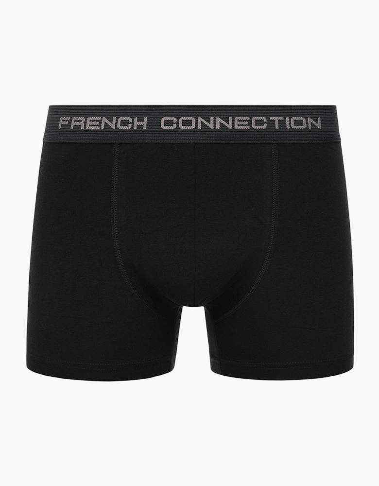 French Connection FCUK1 3pk Boxer Shorts Mens Black