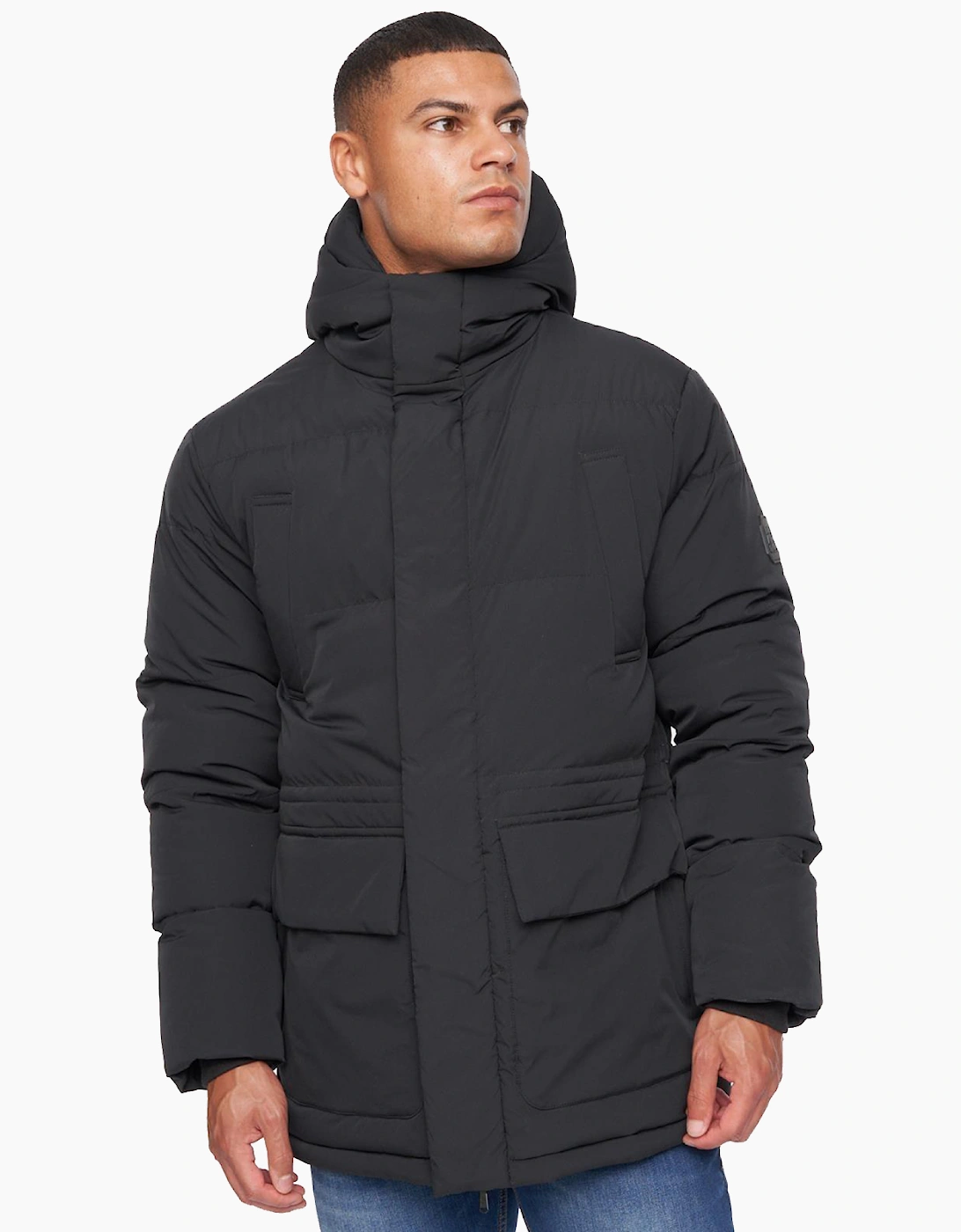 Duck And Cover Fletchley Puffer Jacket Mens Black