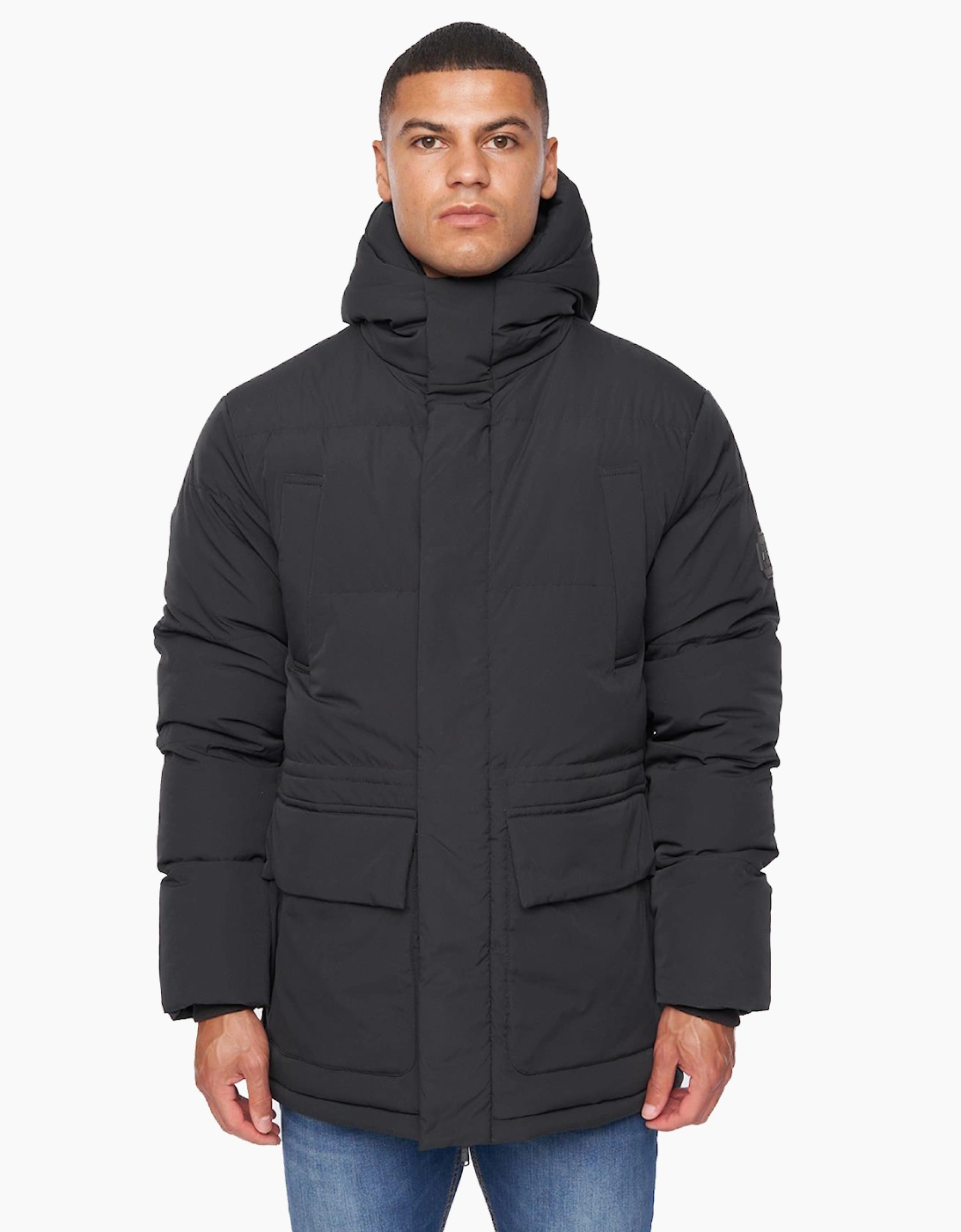 Duck And Cover Fletchley Puffer Jacket Mens Black