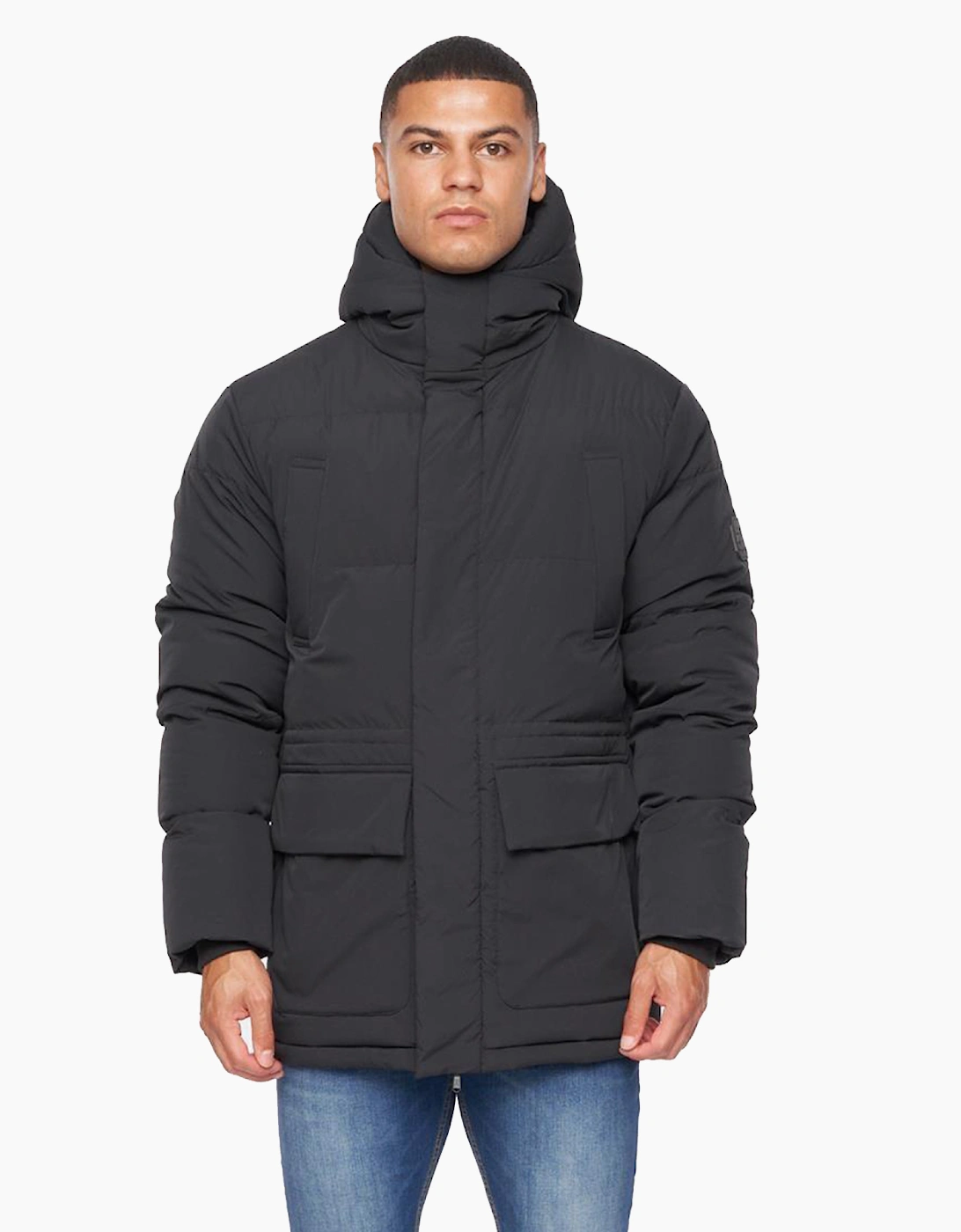 Duck And Cover Fletchley Puffer Jacket Mens Black