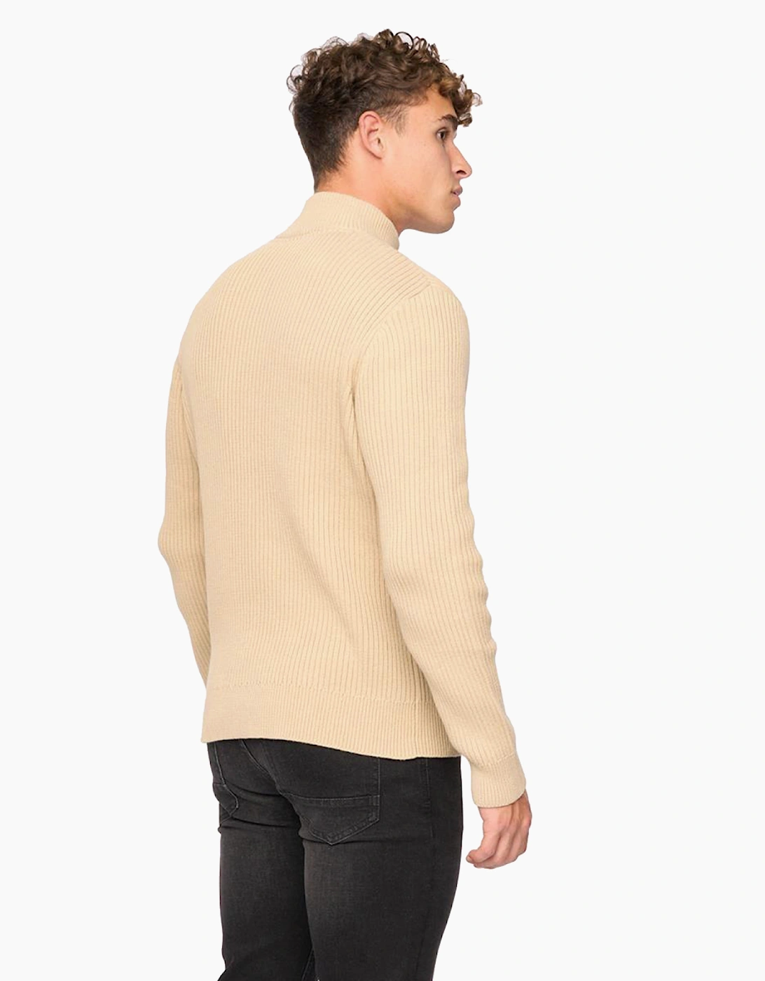 Crosshatch Havaline 1/4 Zip Mens Wheat