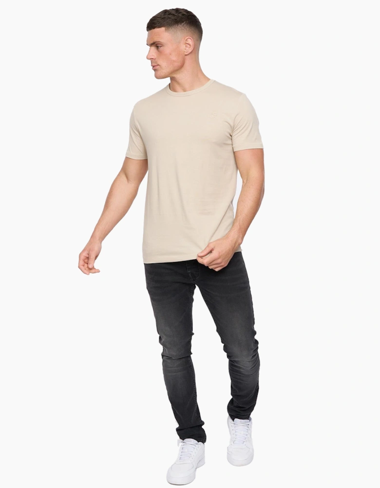 French Connection FCUK Stack T-Shirt Mens Stone