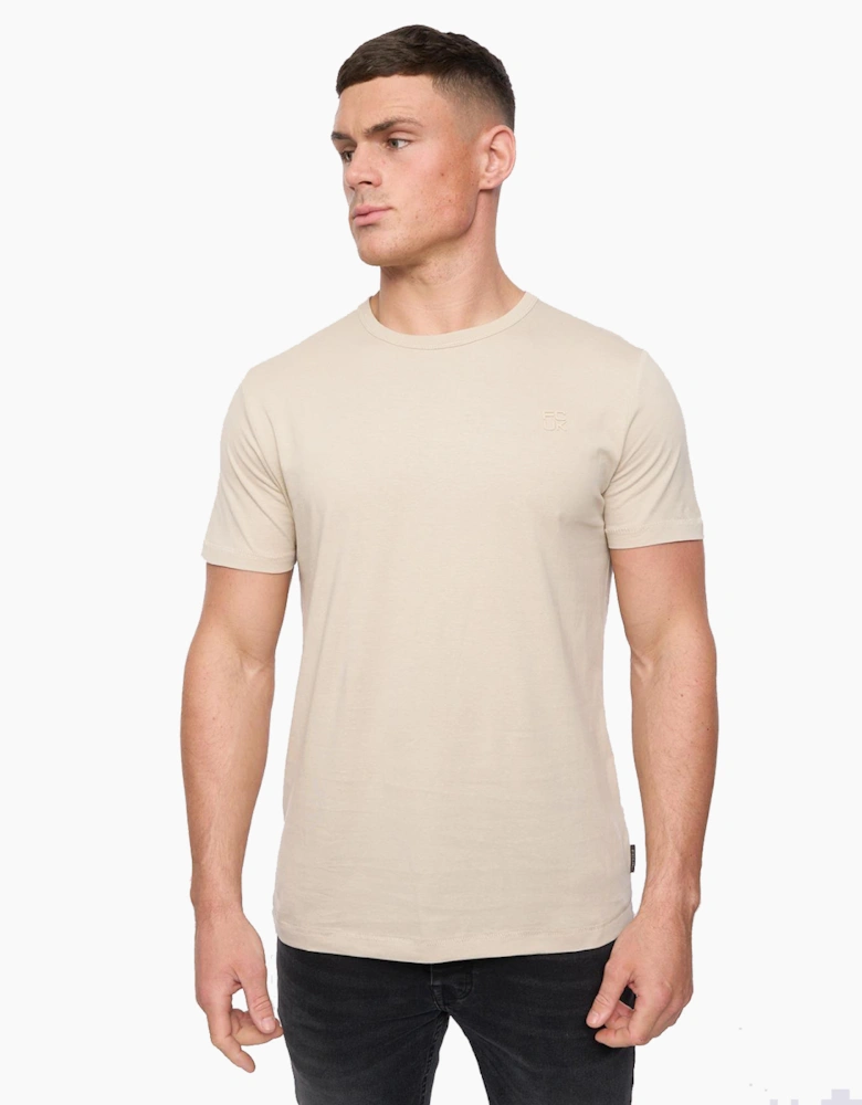 French Connection FCUK Stack T-Shirt Mens Stone