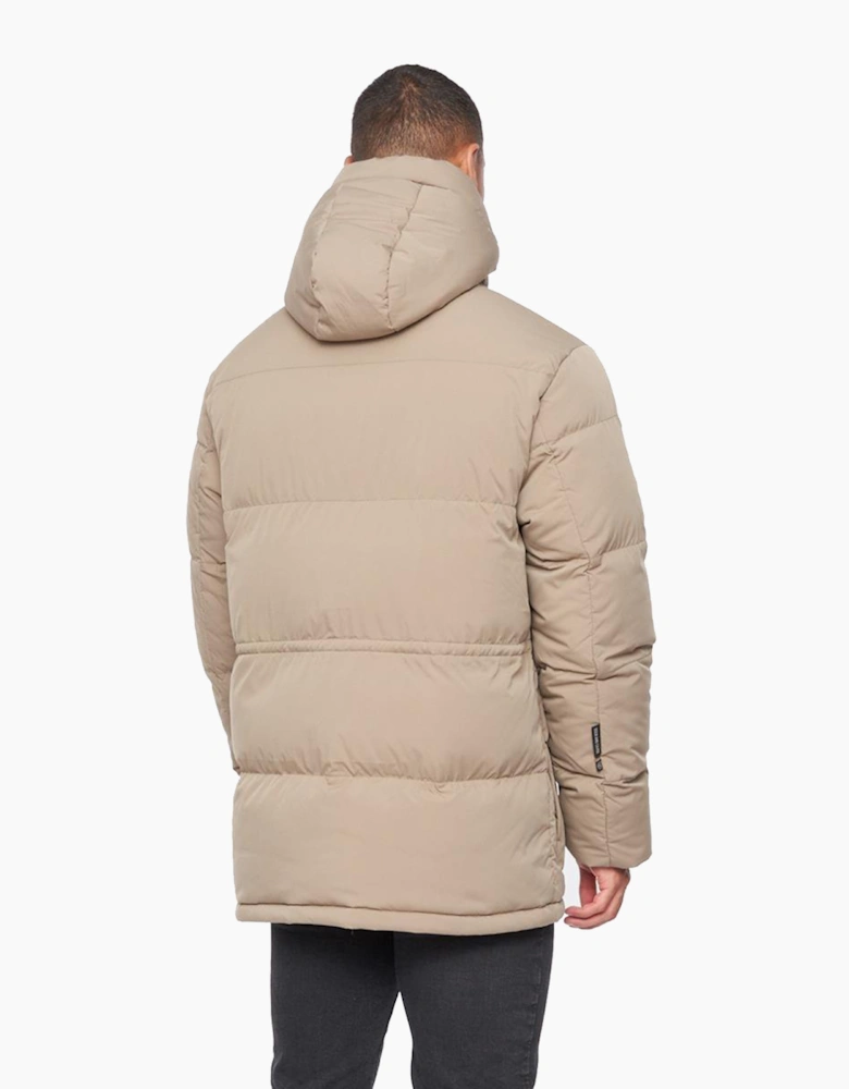 Duck And Cover Fletchley Puffer Jacket Mens Beige
