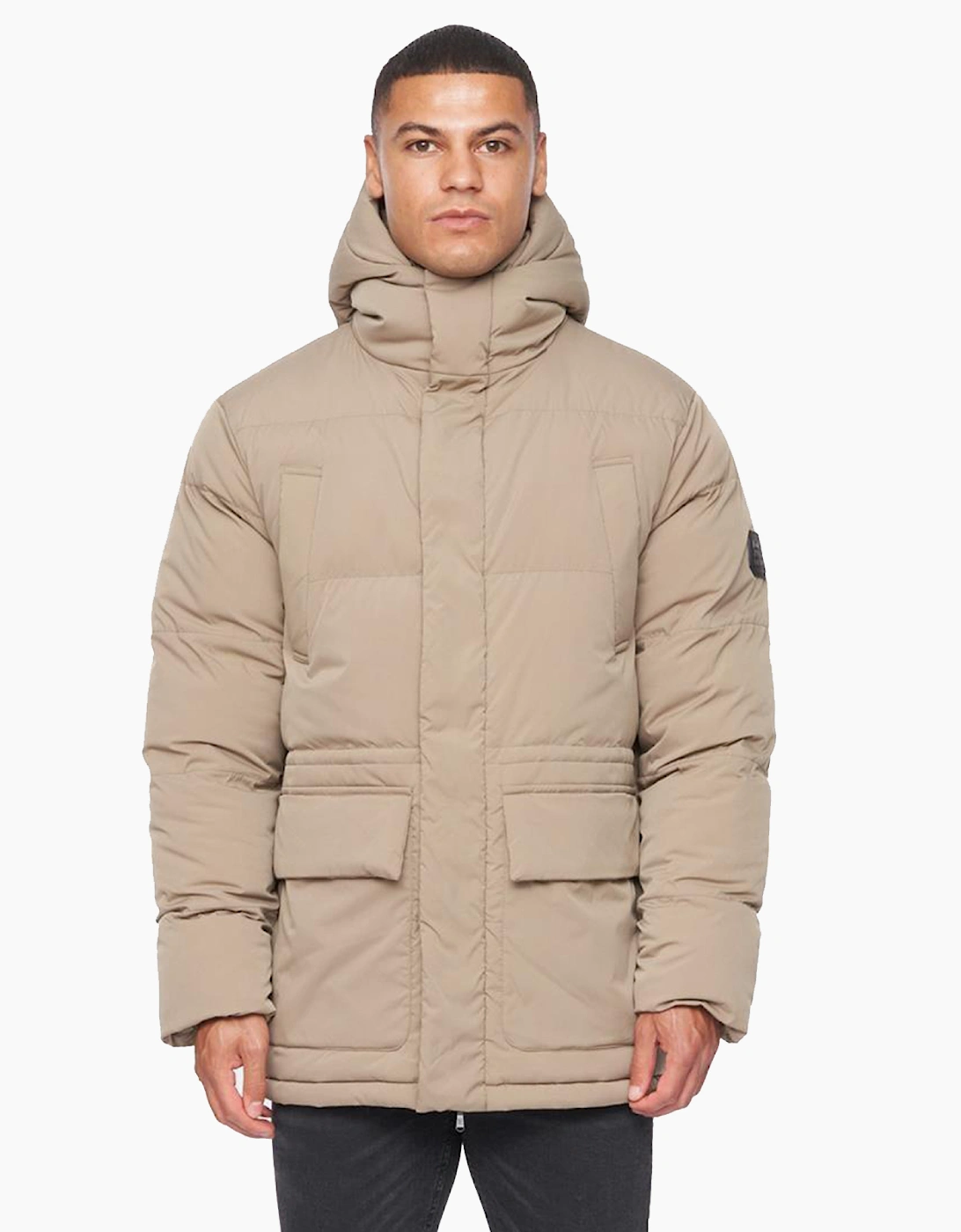 Duck And Cover Fletchley Puffer Jacket Mens Beige
