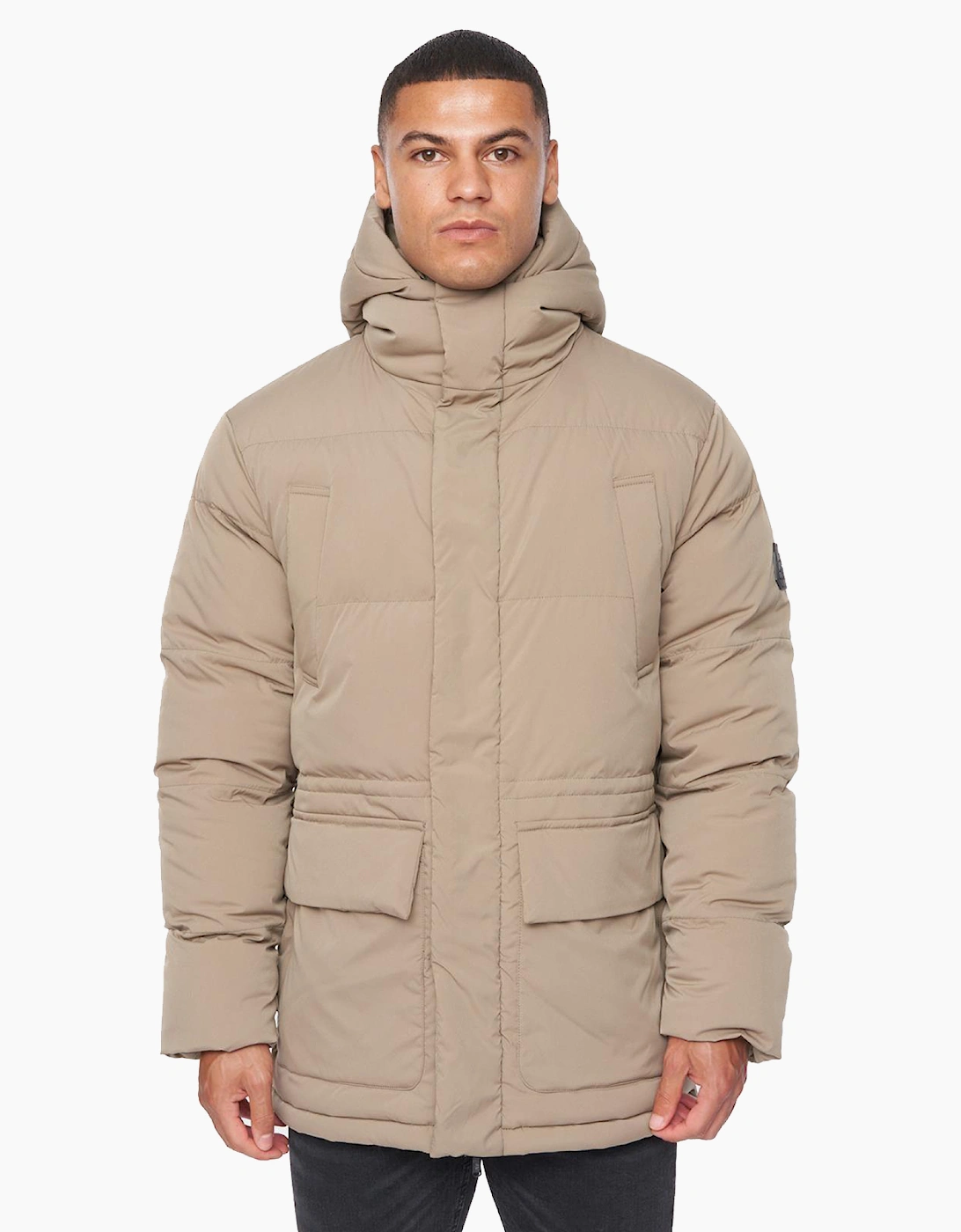 Duck And Cover Fletchley Puffer Jacket Mens Beige