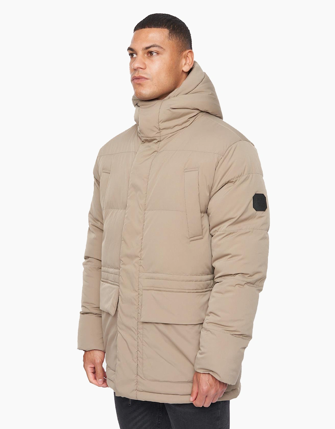 Duck And Cover Fletchley Puffer Jacket Mens Beige