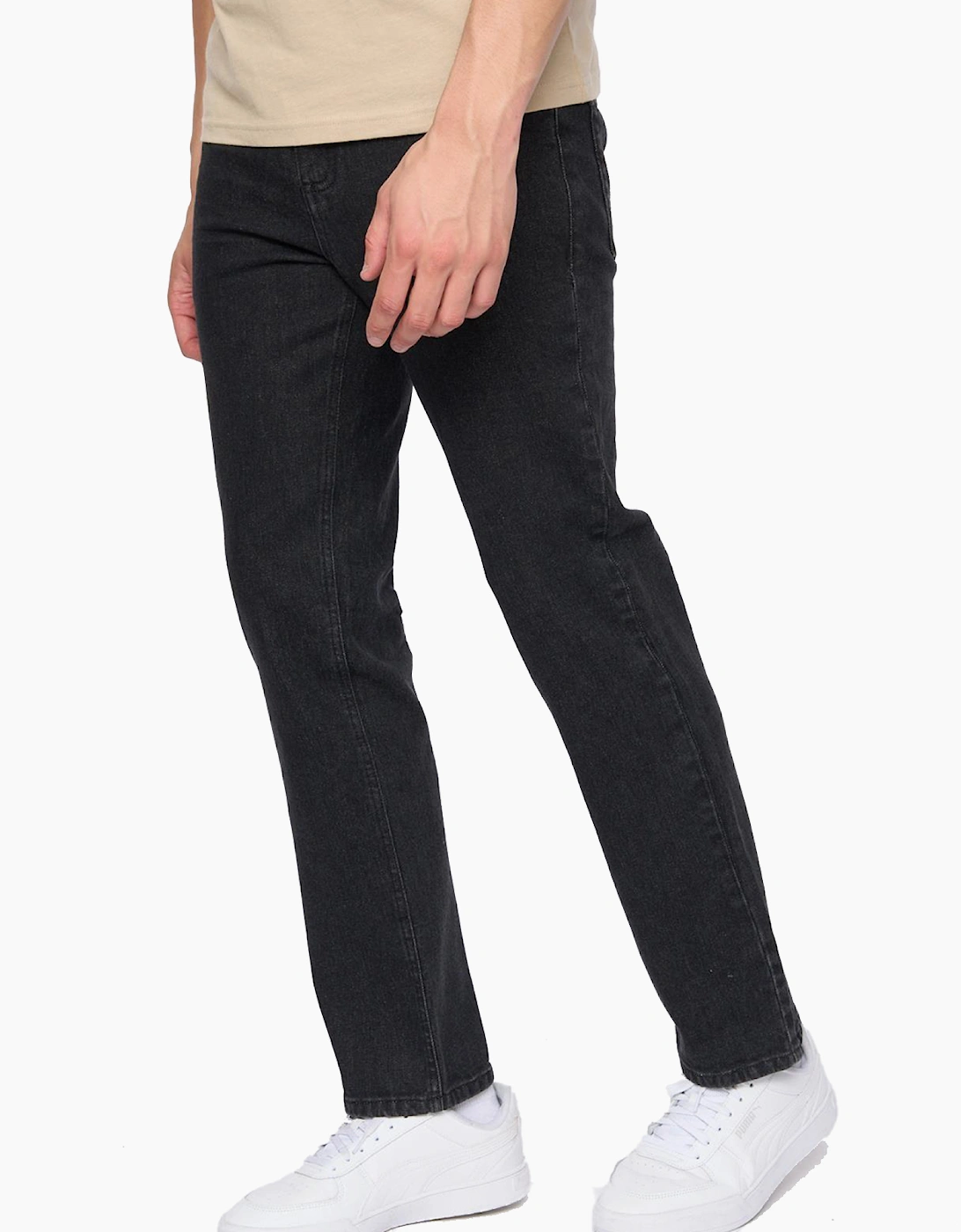 Duck And Cover Hydras Straight Leg Jeans Mens Black
