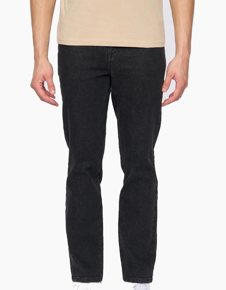 Duck And Cover Hydras Straight Leg Jeans Mens Black