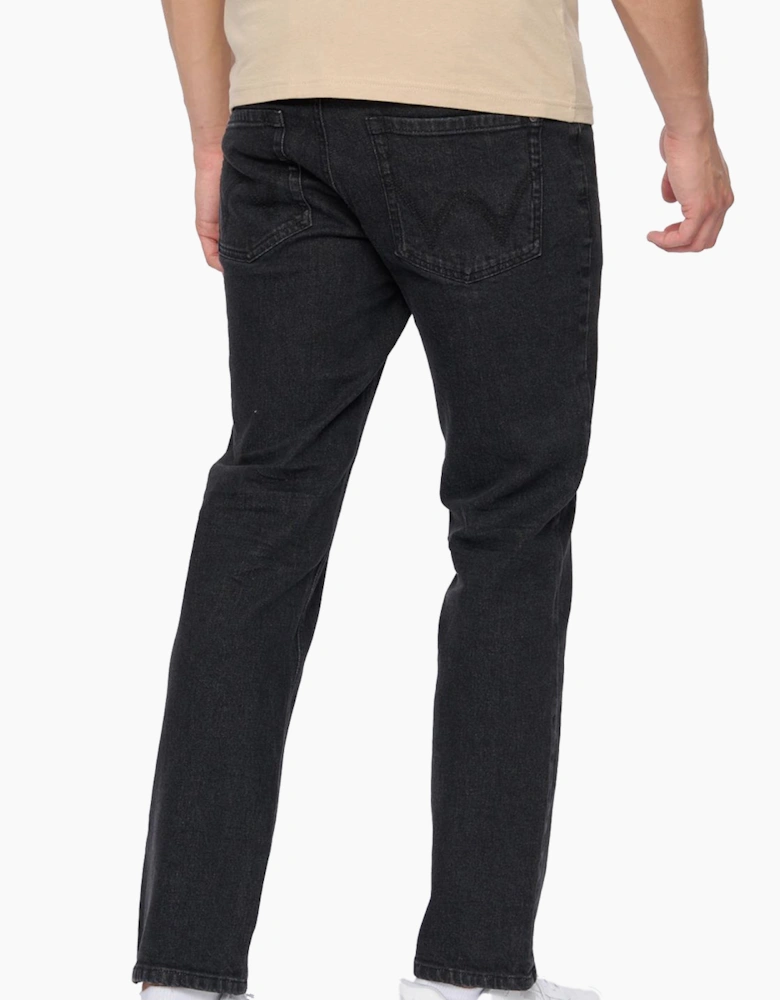 Duck And Cover Hydras Straight Leg Jeans Mens Black