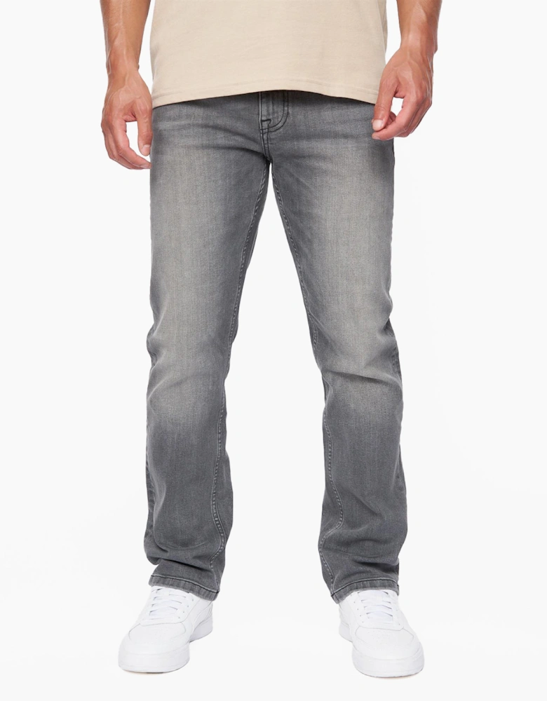 Duck And Cover Janstar Straight Leg Jeans Mens Grey