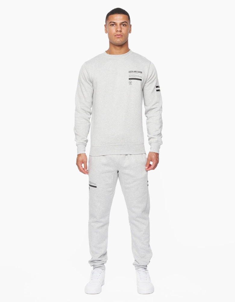 Duck And Cover Jennerkins Joggers Mens Grey Marl