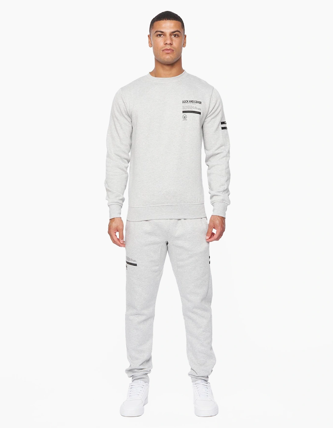 Duck And Cover Jennerkins Joggers Mens Grey Marl