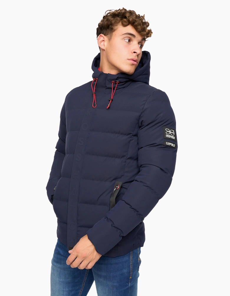 Crosshatch Kampleys Embossed Jacket Mens Navy