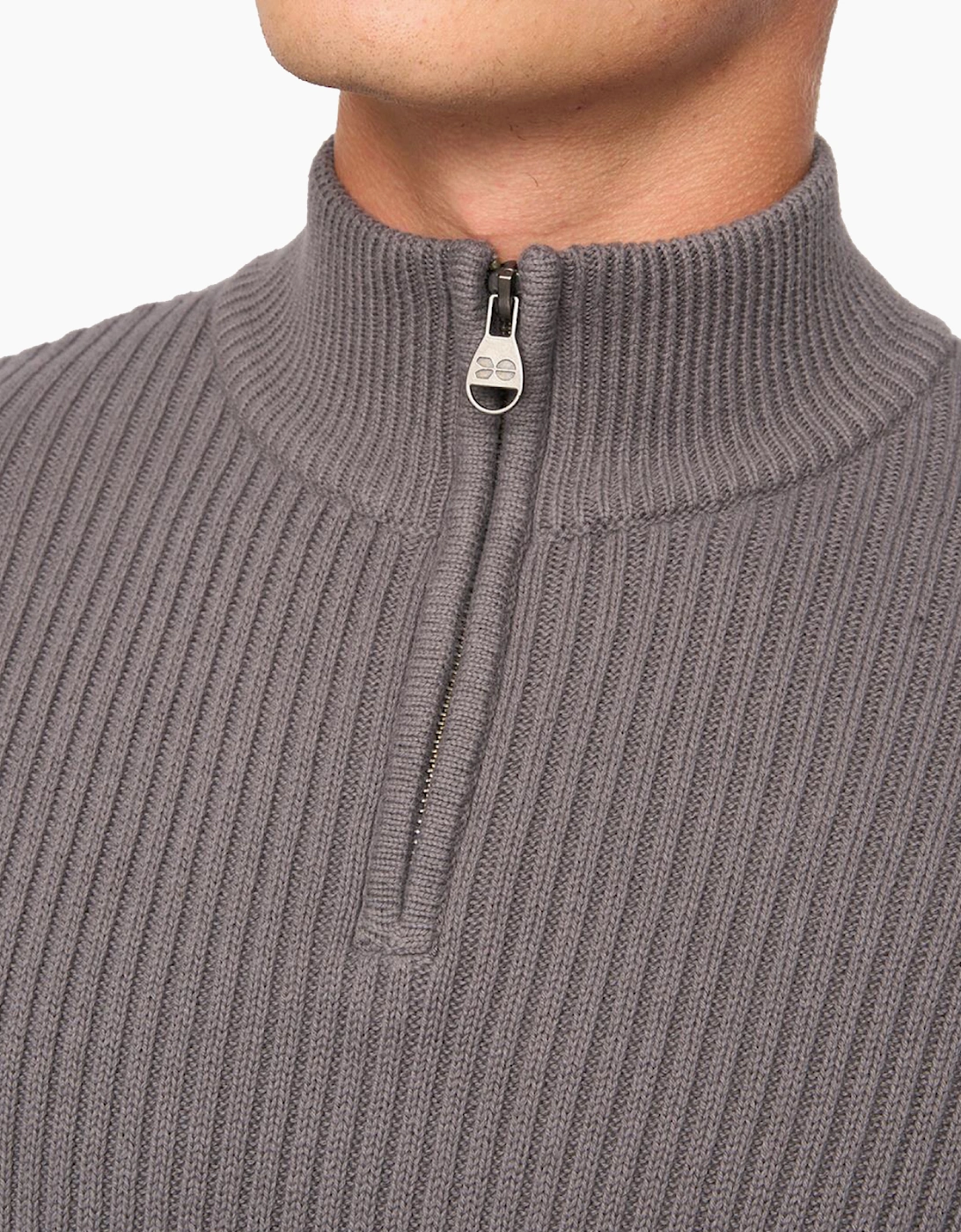 Crosshatch Havaline 1/4 Zip Mens Charcoal Grey