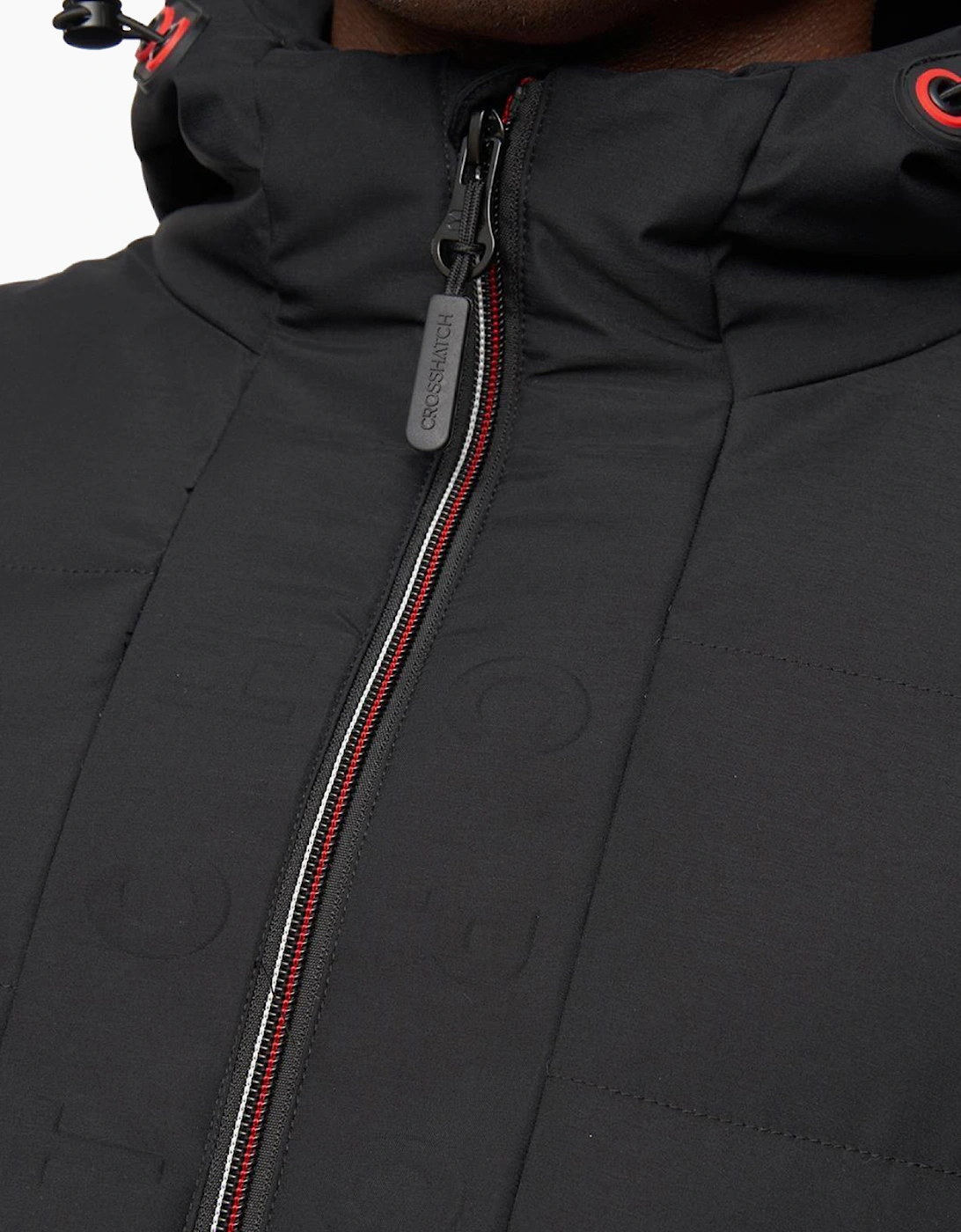 Crosshatch Kampnew Embossed Jacket Mens Black