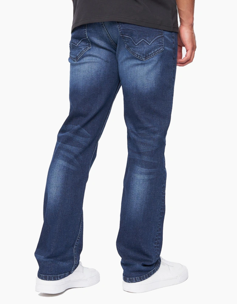 Duck And Cover Janstar Straight Leg Jeans Mens Dark Wash