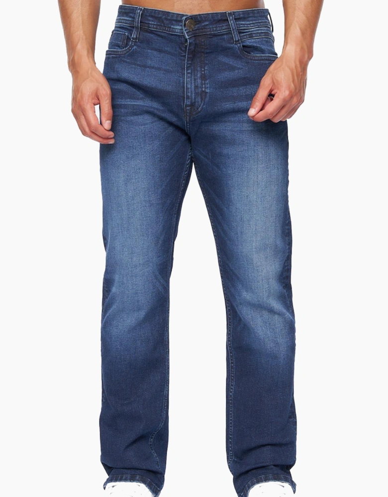 Duck And Cover Janstar Straight Leg Jeans Mens Dark Wash