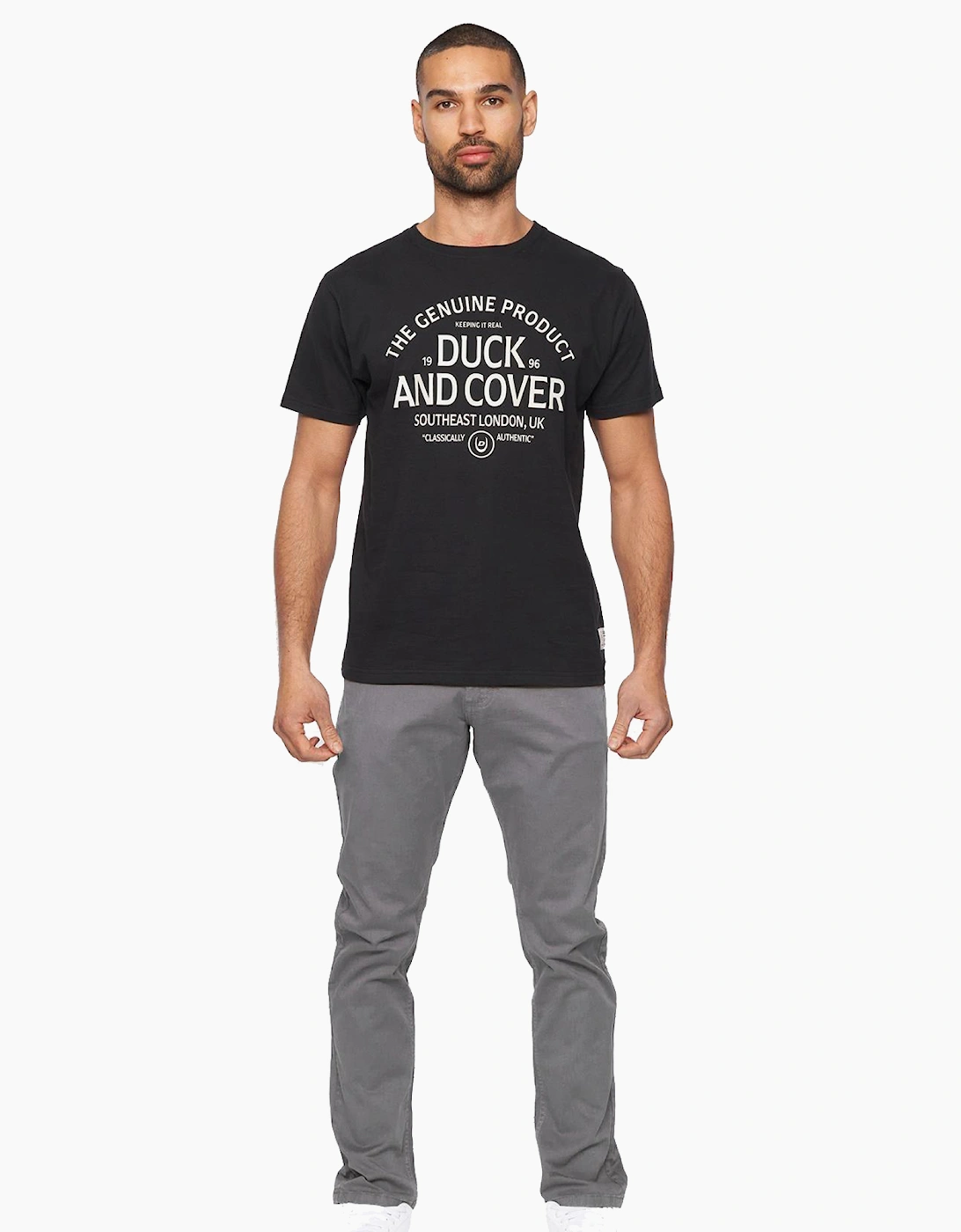 Duck And Cover Moretor Chinos Mens Dark Grey