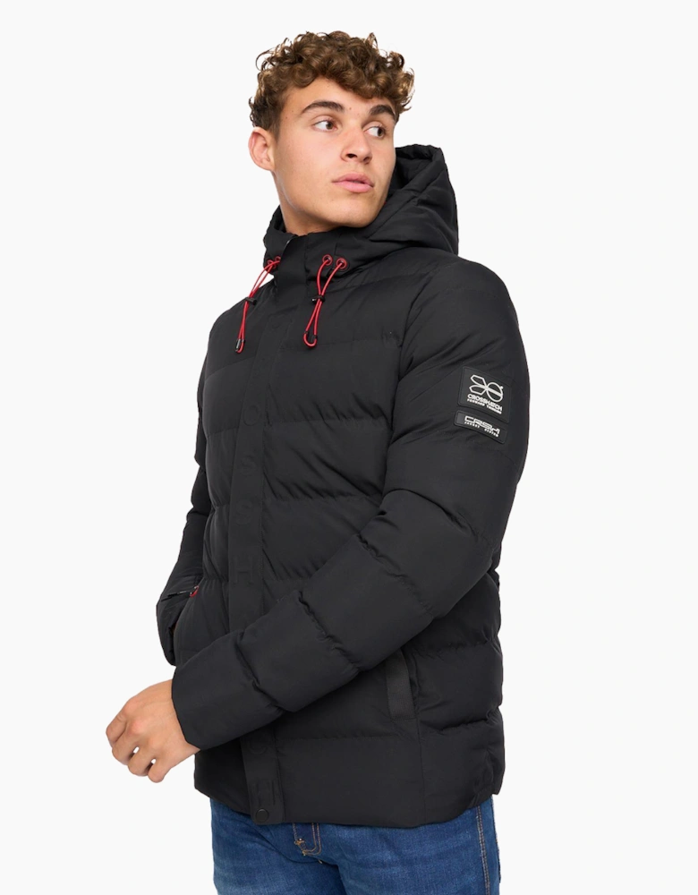 Crosshatch Kampleys Embossed Jacket Mens Black