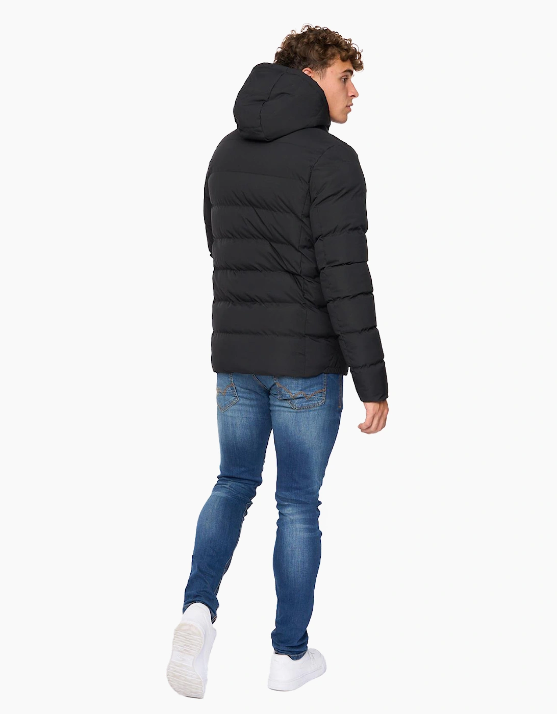 Crosshatch Kampleys Embossed Jacket Mens Black
