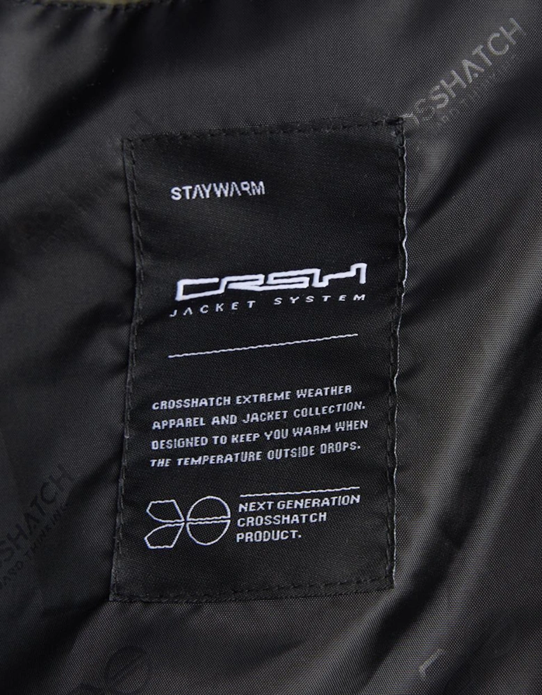 Crosshatch Kampleys Embossed Jacket Mens Olive