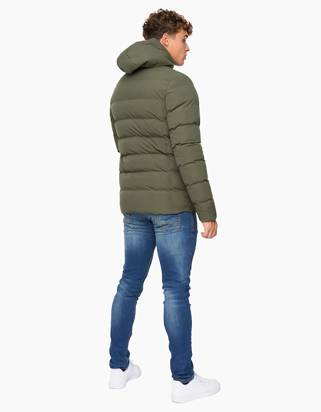 Crosshatch Kampleys Embossed Jacket Mens Olive