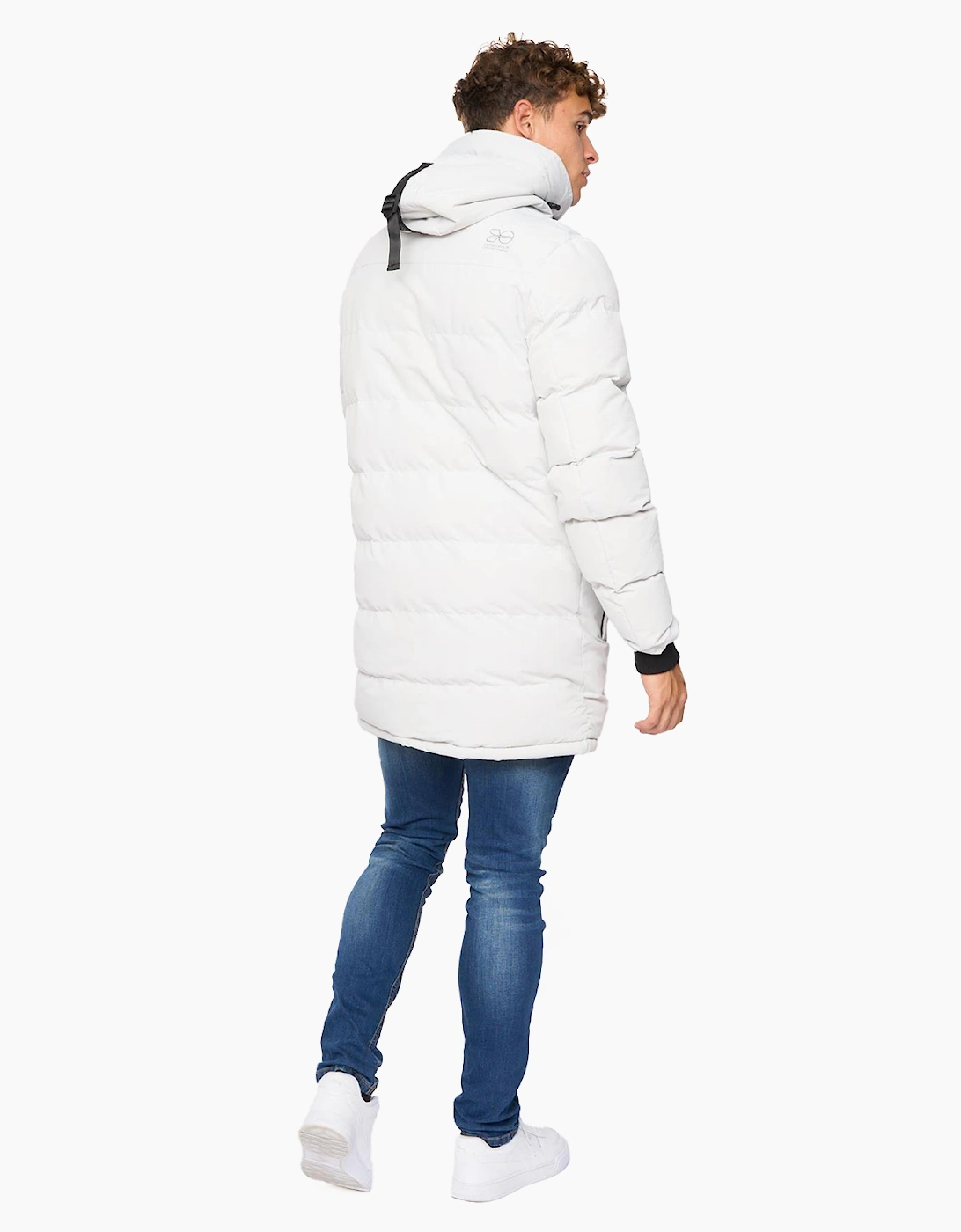 Crosshatch Milwaka Long Jacket Mens Putty