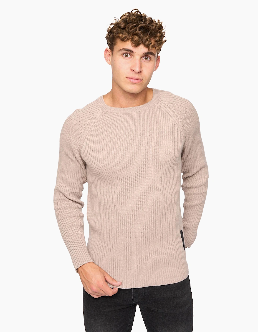 Crosshatch Bewley & Ritch Kramtax Jumper Mens Taupe / Beige