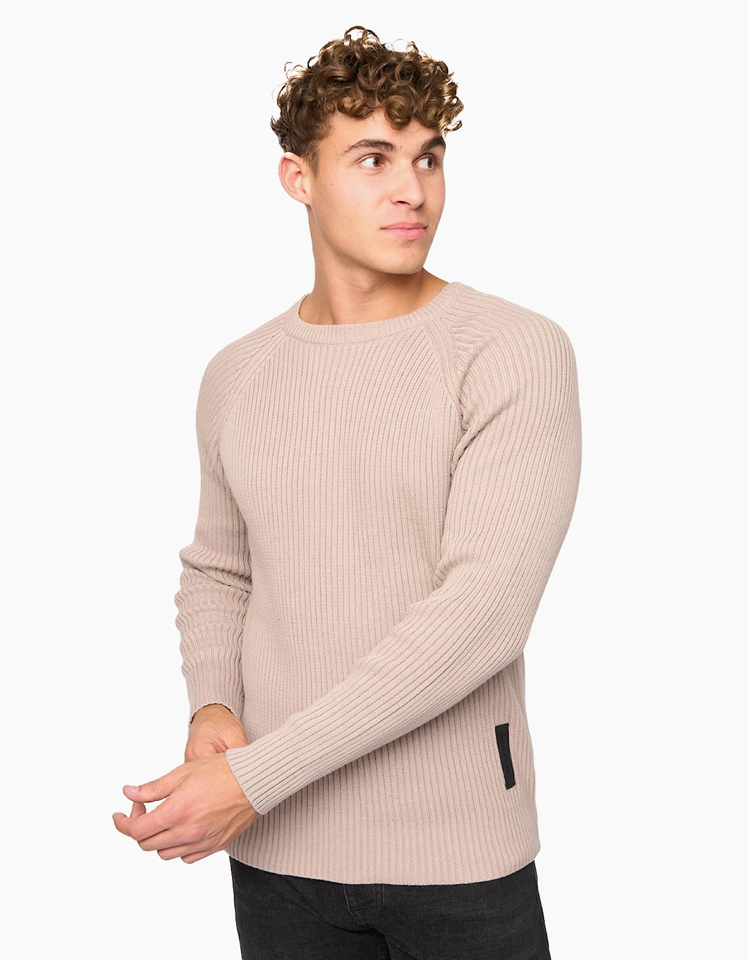 Crosshatch Bewley & Ritch Kramtax Jumper Mens Taupe / Beige