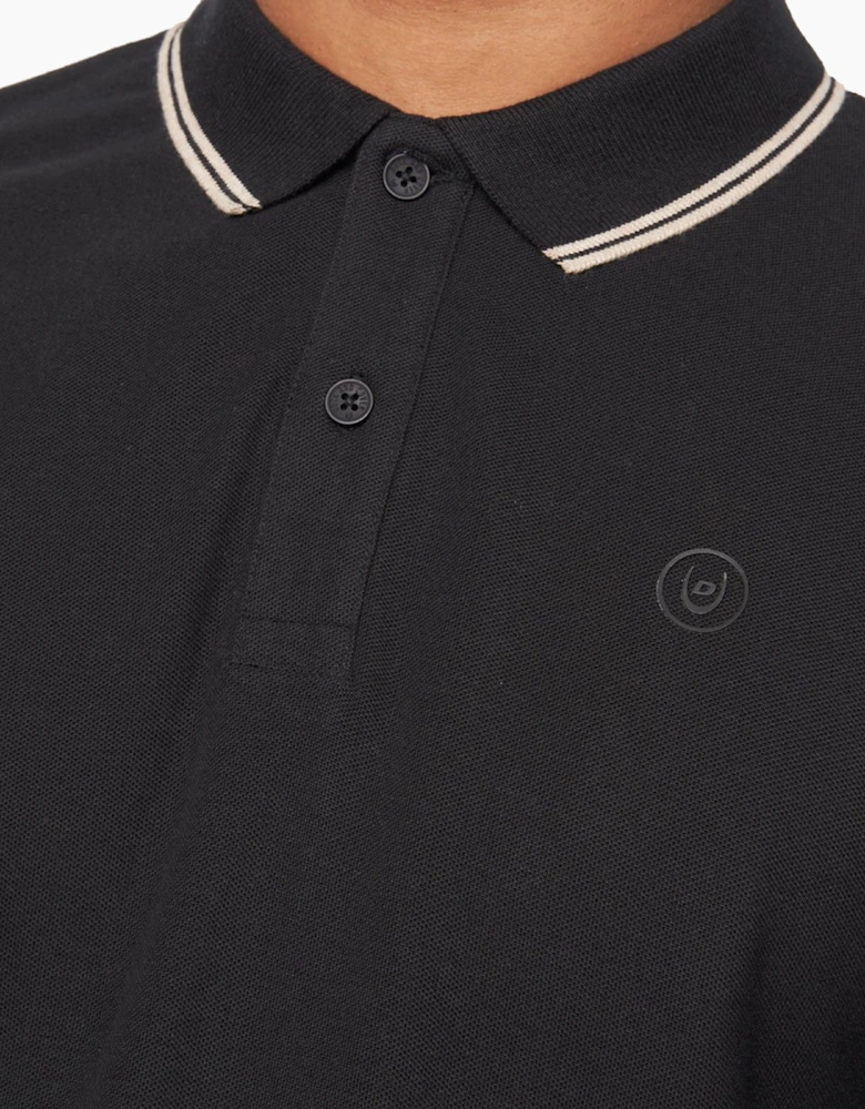 Duck And Cover Duck and Cover Roxberry Long Sleeve Polo Shirt Mens Black