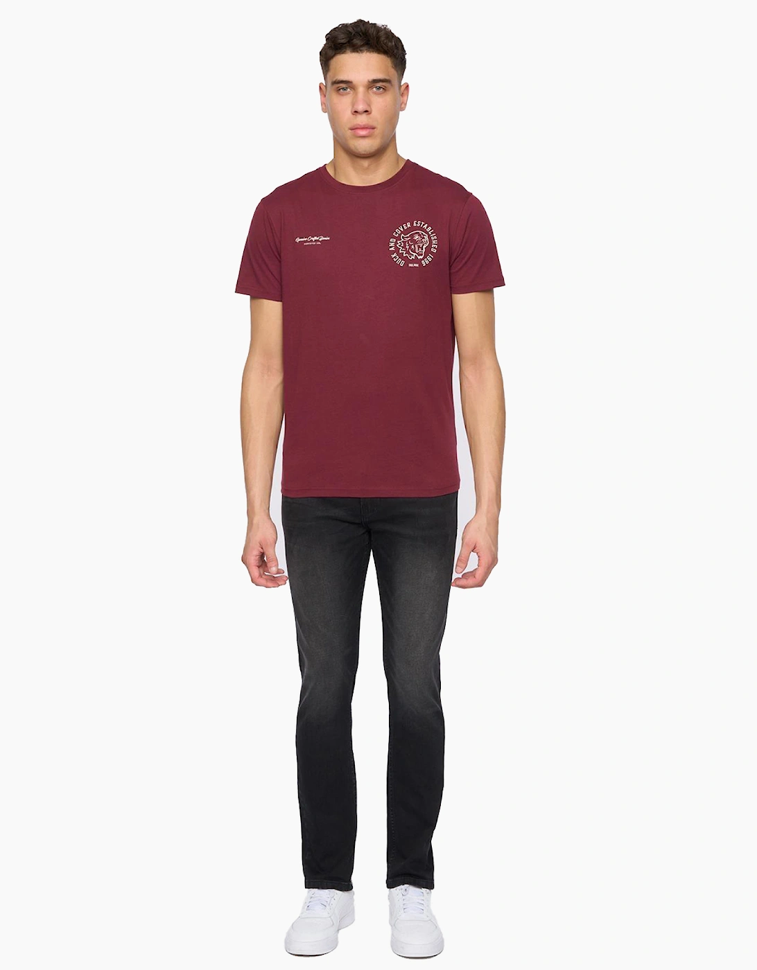 Duck And Cover Overburg Tapered Jeans Mens Black