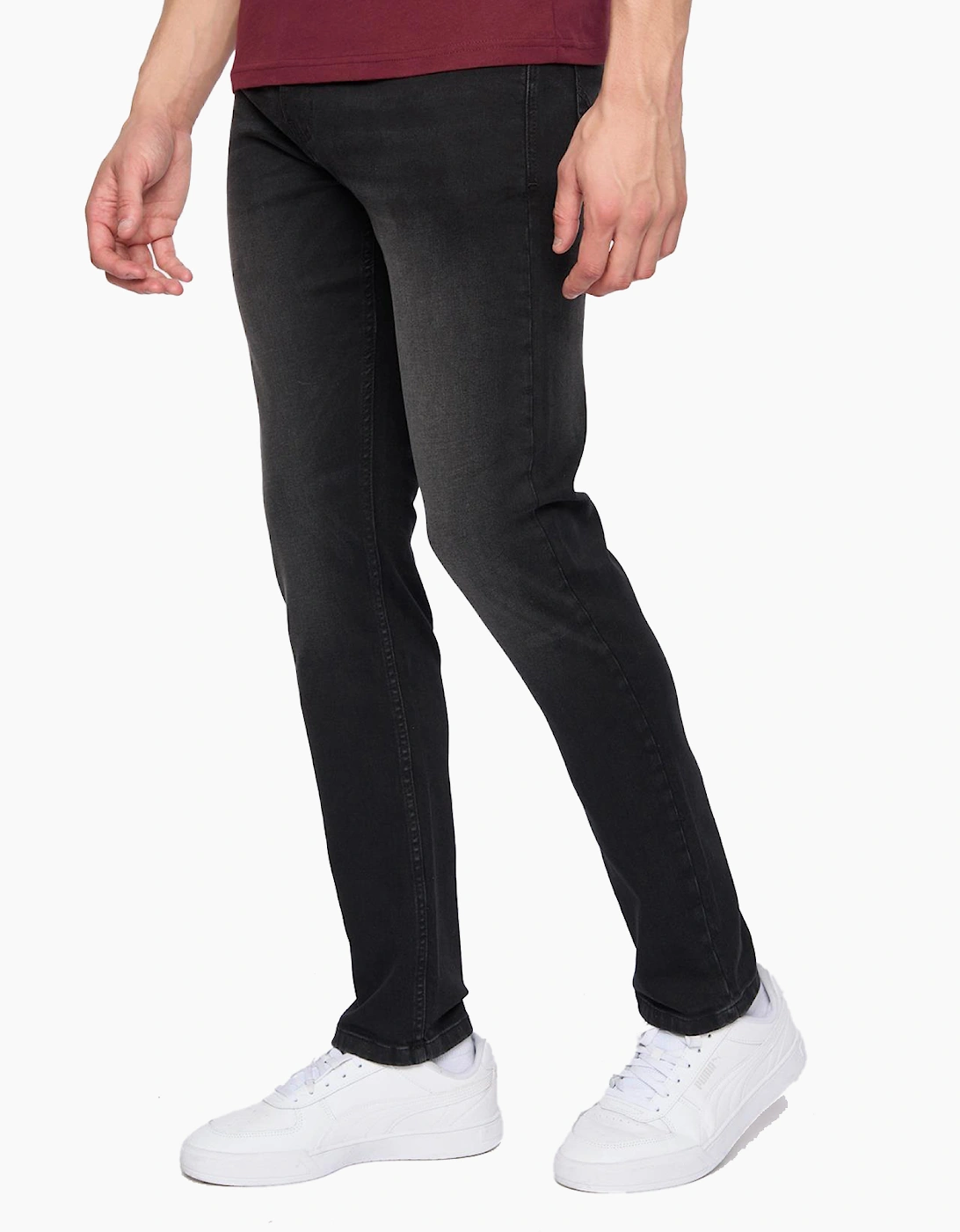 Duck And Cover Overburg Tapered Jeans Mens Black