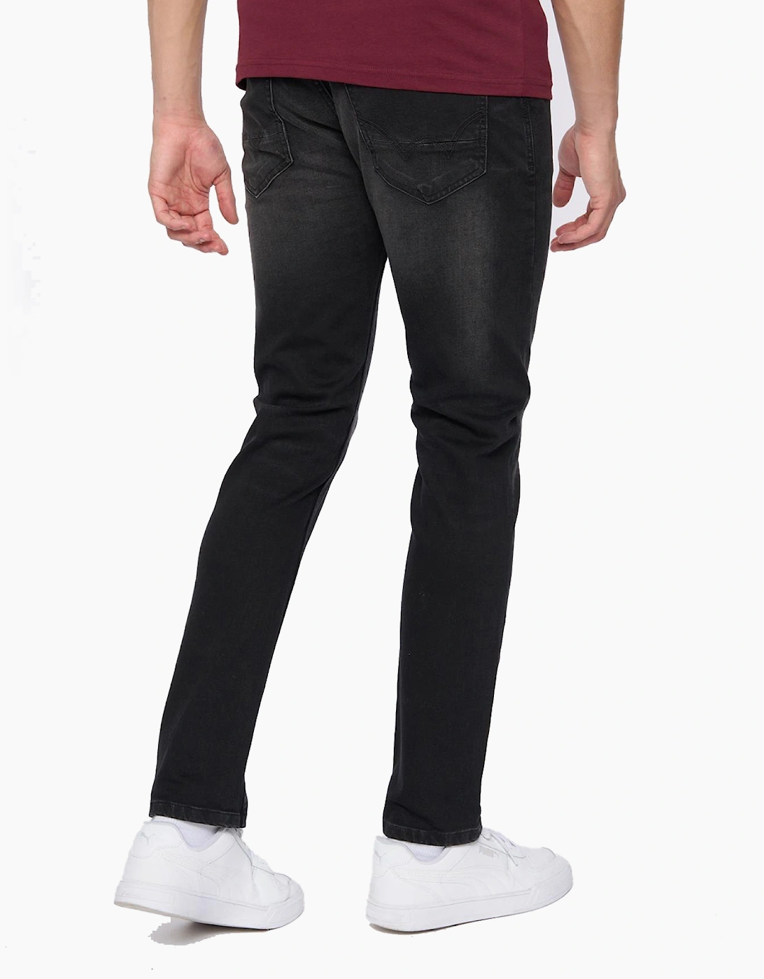 Duck And Cover Overburg Tapered Jeans Mens Black