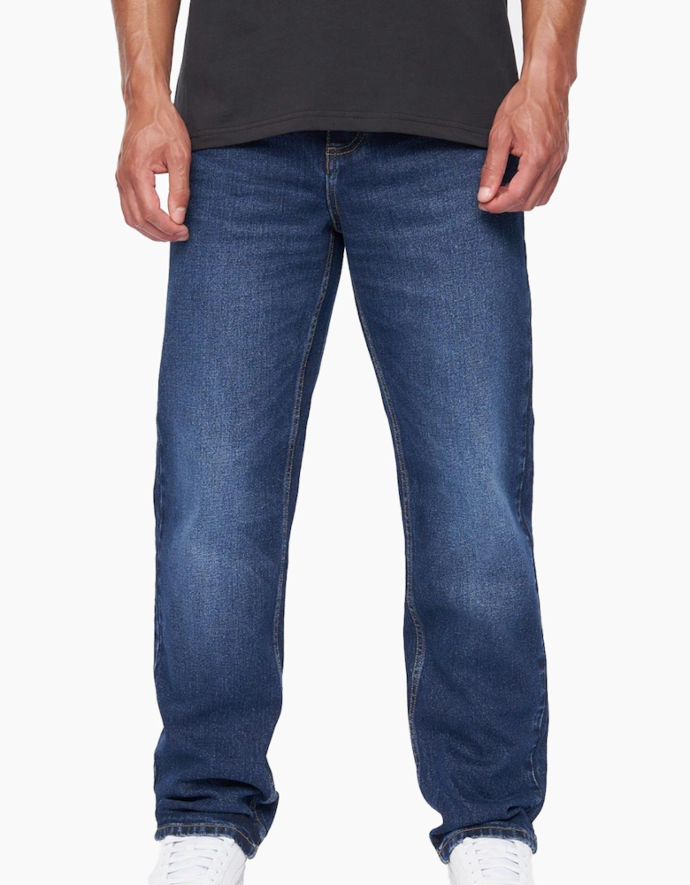 Duck And Cover Duck and Cover Rushawn Relaxed Fit Jeans Mid Wash Navy / Mid Wash