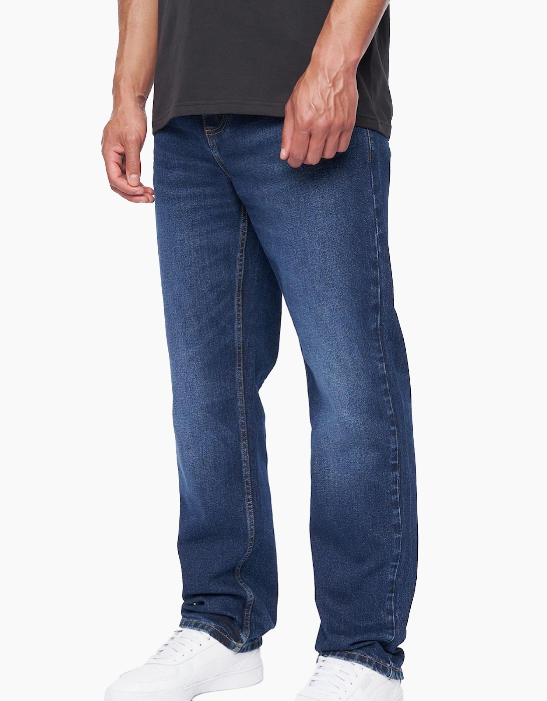 Duck And Cover Duck and Cover Rushawn Relaxed Fit Jeans Mid Wash Navy / Mid Wash