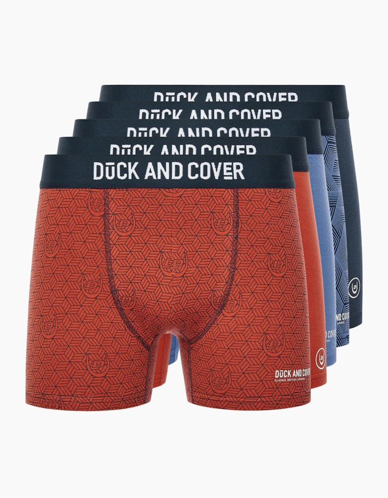 Duck And Cover Quenelly 5pk Boxer Shorts Mens Assorted