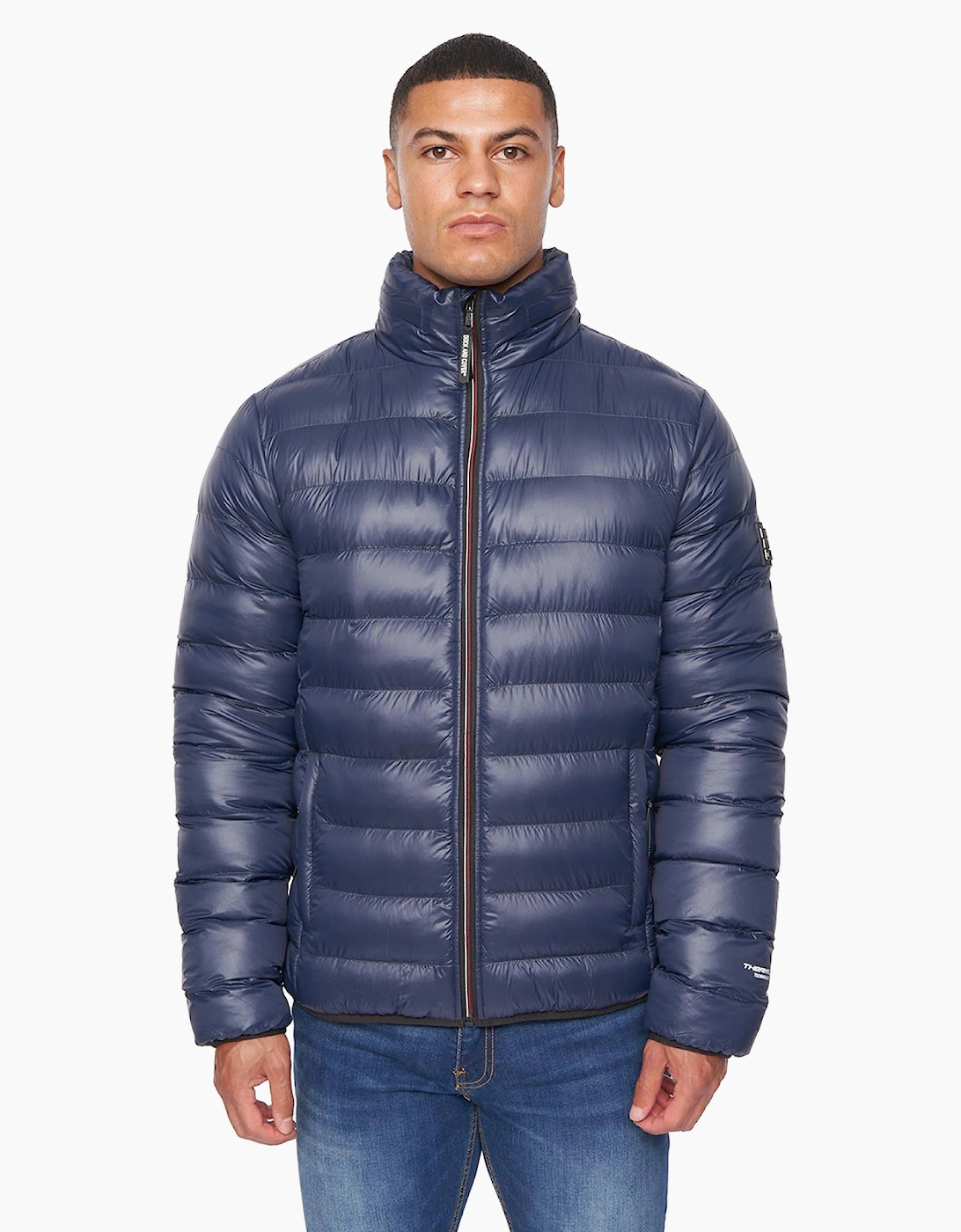 Duck And Cover Shemmy Two Quilted Jacket Mens Navy