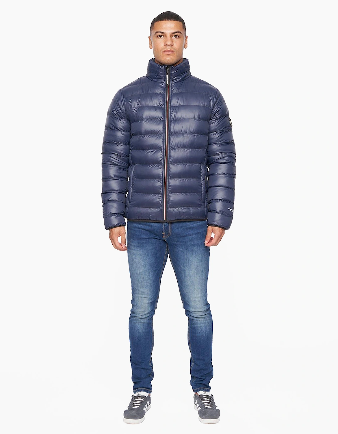 Duck And Cover Shemmy Two Quilted Jacket Mens Navy