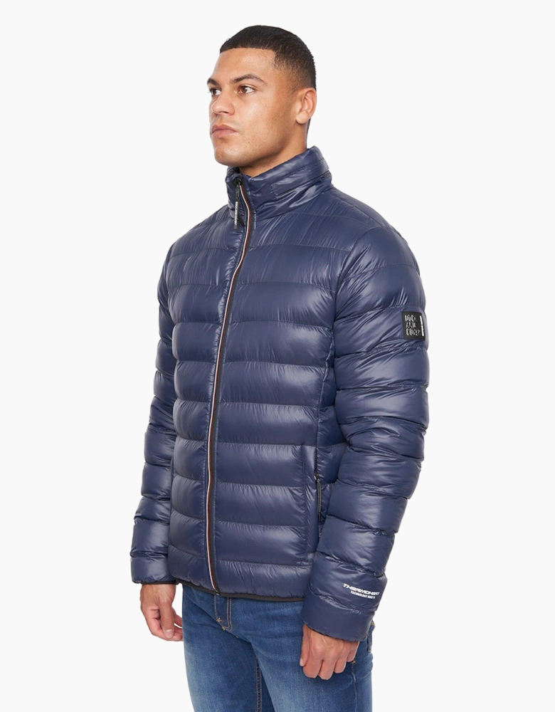 Duck And Cover Shemmy Two Quilted Jacket Mens Navy