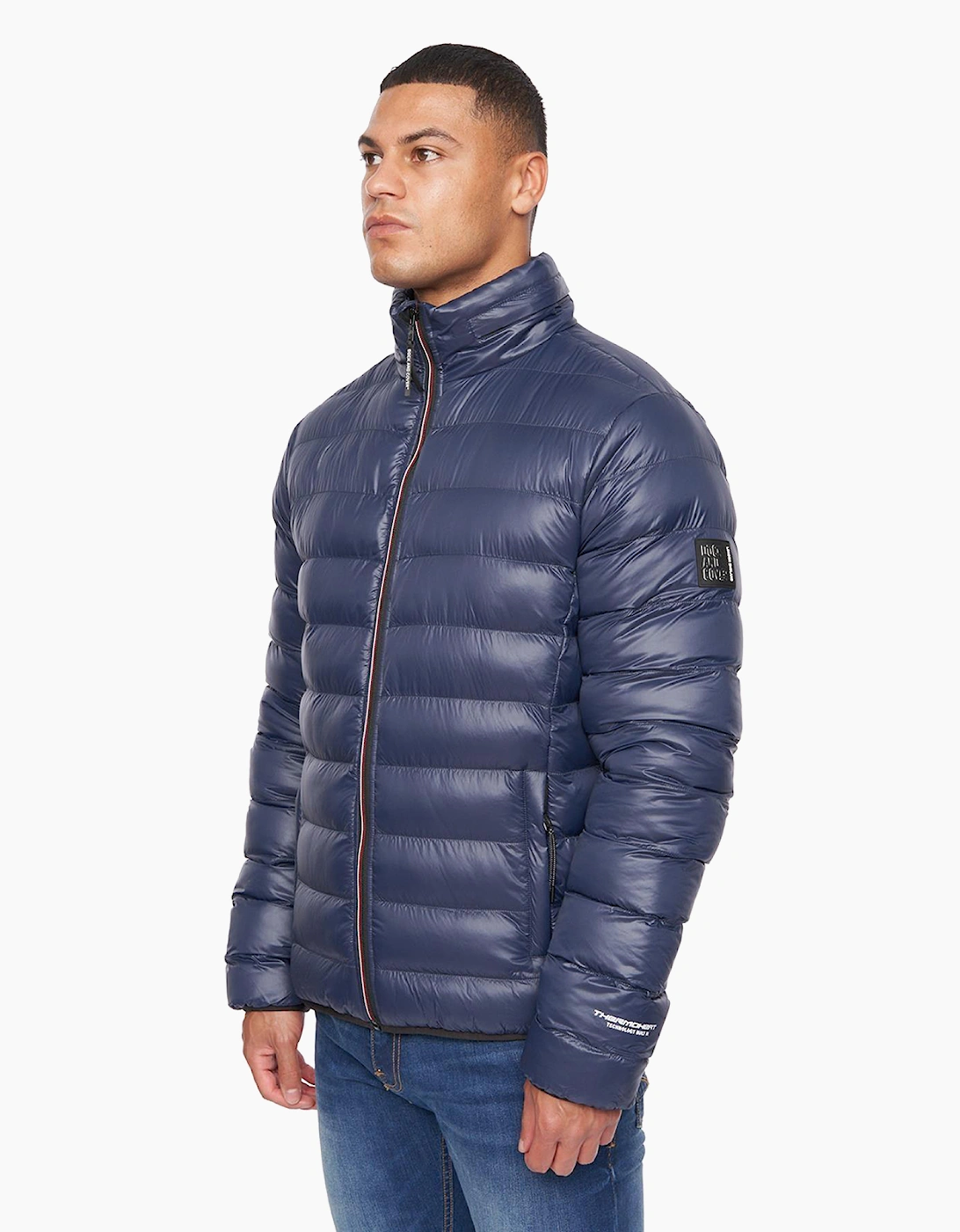 Duck And Cover Shemmy Two Quilted Jacket Mens Navy