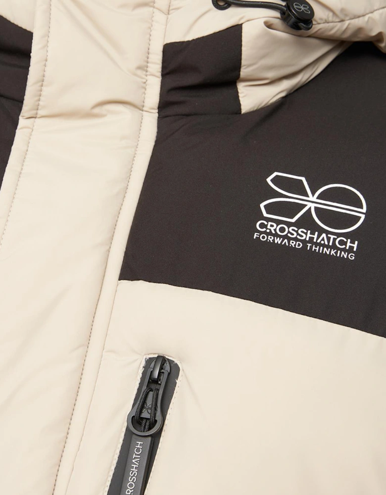 Crosshatch Squadage Panel Jacket Mens Stone